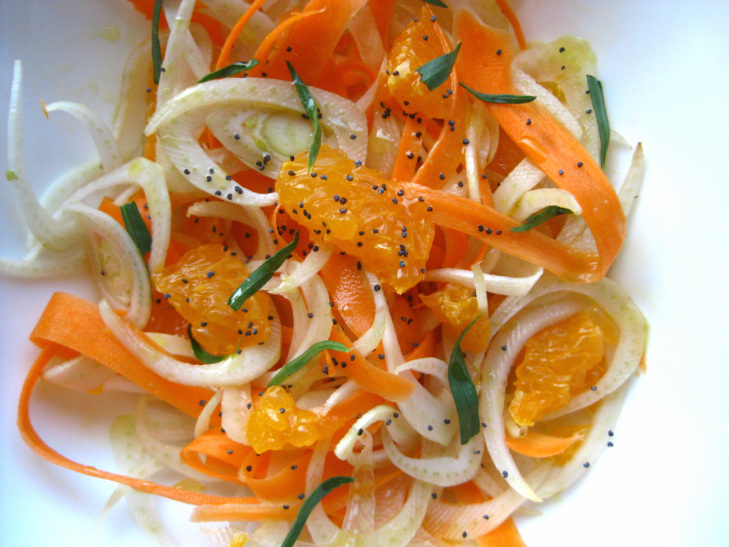 Carrot Fennel and Mandarin Salad